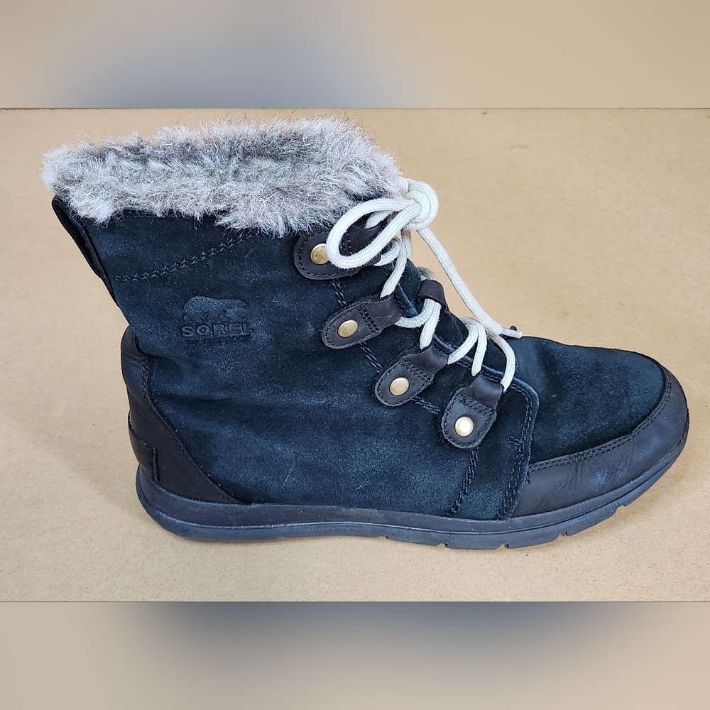 Sorel Explorer Joan Black Suede Lined Women's Winter‎ Boots